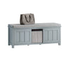 SoBuy FSR173-HG Banco Zapatero con 1 Caja y 2 Puertas 110 x 38 x 46 cm Gris