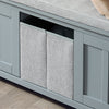 SoBuy FSR173-HG Banco Zapatero con 1 Caja y 2 Puertas 110 x 38 x 46 cm Gris