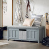 SoBuy FSR173-HG Banco Zapatero con 1 Caja y 2 Puertas 110 x 38 x 46 cm Gris