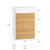 SoBuy FSR174-WN Zapatero con 2 Solapas y 1 Cajón 60 x 35 x 110 cm