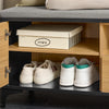SoBuy FSR175-N Banco Zapatero con 1 Cajón y 2 Puertas 110 x 35 x 44 cm