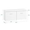 SoBuy FSR178-W Banco Zapatero con 2 Puertas 4 Estantes 100 x 35 x 45 cm Blanco