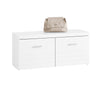 SoBuy FSR178-W Banco Zapatero con 2 Puertas 4 Estantes 100 x 35 x 45 cm Blanco