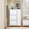 SoBuy FSR189-WN Zapatero con 3 Solapas y 1 Puerta 80x34x122 cm Blanco