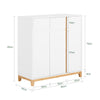 SoBuy FSR190-WN Zapatero con 3 Puertas y 1 cajón 80x34x85 cm Blanco