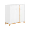 SoBuy FSR190-WN Zapatero con 3 Puertas y 1 cajón 80x34x85 cm Blanco