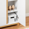 SoBuy FSR190-WN Zapatero con 3 Puertas y 1 cajón 80x34x85 cm Blanco