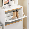 SoBuy FSR193-WN Zapatero con 2 Solapas Mueble de recibidor 60x34x91 cm