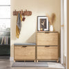 SoBuy FSR200-II-N Zapatero Entrada Recibidor Mueble de Madera con 2 Cajones Abatibles
