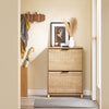 SoBuy FSR200-II-N Zapatero Entrada Recibidor Mueble de Madera con 2 Cajones Abatibles