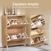 Preventa-SoBuy FSR200-II-N Zapatero Entrada Recibidor Mueble de Madera con 2 Cajones Abatibles