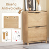 SoBuy FSR200-II-N Zapatero Entrada Recibidor Mueble de Madera con 2 Cajones Abatibles