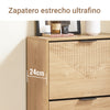 SoBuy FSR200-II-N Zapatero Entrada Recibidor Mueble de Madera con 2 Cajones Abatibles