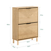 SoBuy FSR200-N Zapatero Entrada Recibidor Mueble de Madera con 2 Cajones Abatibles
