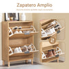 SoBuy FSR200-N Zapatero Entrada Recibidor Mueble de Madera con 2 Cajones Abatibles