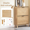 SoBuy FSR200-N Zapatero Entrada Recibidor Mueble de Madera con 2 Cajones Abatibles