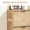 SoBuy FSR200-N Zapatero Entrada Recibidor Mueble de Madera con 2 Cajones Abatibles
