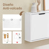 SoBuy FSR204-W Zapatero Estrecho de pared 19cm con 2 Puertas Blanco 50x19x100cm