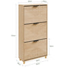 SoBuy FSR213-N Zapatero Estrecho Madera 24cm Diseño nórdico