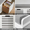 SoBuy FSR23-W Banco Zapatero con acolchados cojines y 3 cubos Blanco