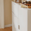 SoBuy FSR230-W Zapatero Estrecho con Puertas Abatibles Blanco 83x14x117.5 cm