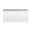 SoBuy FSR64-WG Banco Zapatero con 2 Solapas Madera Envejecida Blanca