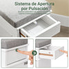 SoBuy FSR64-WG Banco Zapatero con 2 Solapas Madera Envejecida Blanca