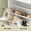SoBuy FSR64-W Zapatero Banco con 2 solapas Recibidores de Entrada 104x24x52cm Blanco