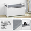 SoBuy FSR76-W Zapatero Banco multifuncional blanco 86 x 38 x54 cm