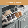 Preventa-SoBuy FSR79-HG Zapatero estrecho con 4 solapas Gris