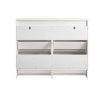 SoBuy FSR79-WG Zapatero Estrecho 4 Solapas para Entrada y Recibidor | Madera Envejecida Blanca