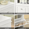 SoBuy FSR79-W Zapatero Estrecho con 4 Puertas Mueble Zapatero Blanco