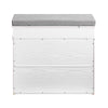 SoBuy FSR82-K-WG Banco Zapatero con 1 Cajón y 1 Solapa | Madera Envejecida Blanca