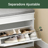 SoBuy FSR82-K-WG Banco Zapatero con 1 Cajón y 1 Solapa | Madera Envejecida Blanca
