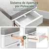 SoBuy FSR82-K-WG Banco Zapatero con 1 Cajón y 1 Solapa | Madera Envejecida Blanca