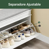 SoBuy FSR82-L-WG Zapatero Entrada Recibidor con Cajón Ancho 75cm | Madera Envejecida Blanca