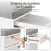 SoBuy FSR82-L-WG Zapatero Entrada Recibidor con Cajón Ancho 75cm | Madera Envejecida Blanca