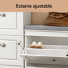 SoBuy FSR82-L-W Banco Zapatero con 1 puerta Ancho 75cm Blanco