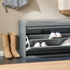 SoBuy FSR98-L-HG Banco Zapatero con 1 Solapa Gris 80 x 26 x 45 cm