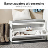 Preventa-SoBuy FSR98-L-W Banco Zapatero con 1 Solapa Blanco 80 x 26 x 45 cm