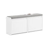 SoBuy FSR98-XL-W Banco Zapatero con 2 Solapas Blanco 100 x 26 x 46 cm