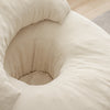 SoBuy FST100-MI Sillón Relax Individual Moderno con Reposapiés Blanco Crema 110x125x65 cm