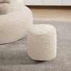 SoBuy FST100-MI Sillón Relax Individual Moderno con Reposapiés Blanco Crema 110x125x65 cm