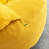 SoBuy FST100-Y Sillón relax de pana amarillo con reposapiés Butaca individual moderna sin marco