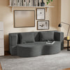 SoBuy FST101-DG Sofá cama 2 plazas convertible en gris oscuro Multifuncional para espacios pequeños