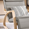 SoBuy FST16-DG Sillón Tumbona Mecedora con Reposapios Ajustable Gris