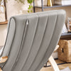 SoBuy FST16-DG Sillón Tumbona Mecedora con Reposapios Ajustable Gris