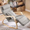 SoBuy FST16-DG Sillón Tumbona Mecedora con Reposapios Ajustable Gris