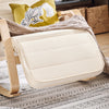 SoBuy FST16-W Sillón Mecedora Tumbona con Reposapios Ajustable Beige