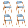 SoBuy FST92-BLx4 Lotre de 4 Sillas Plegables de Madera con Asiento y Respaldo